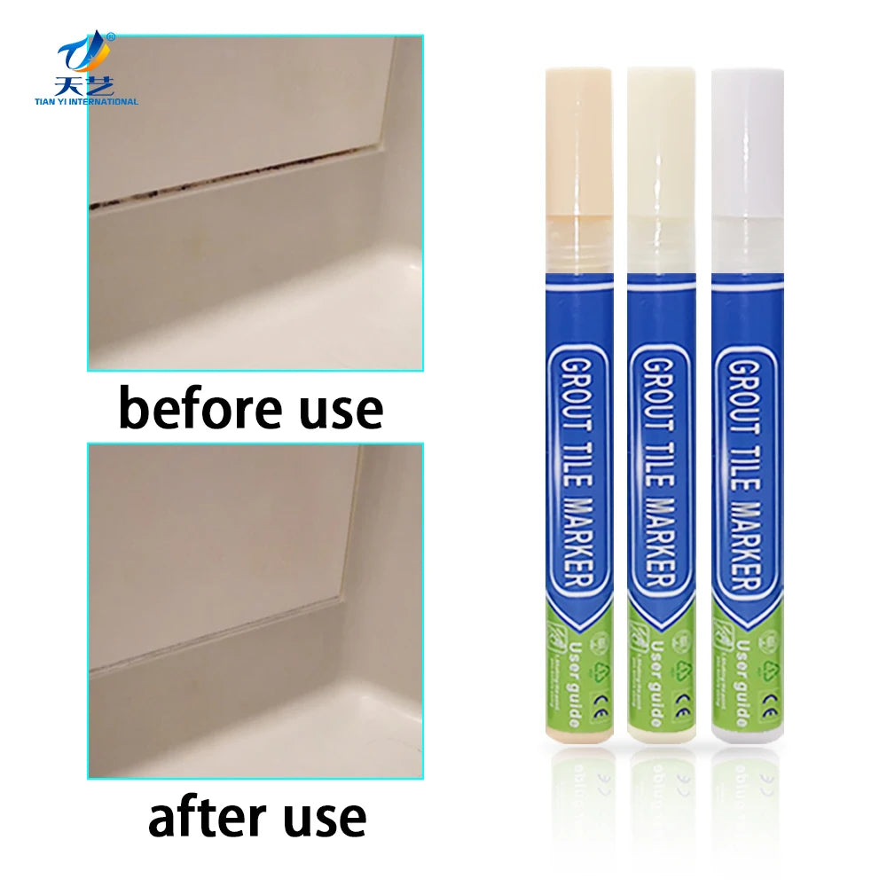 Cream White Brown Color Grout Marker Tile Gap Repair Pen