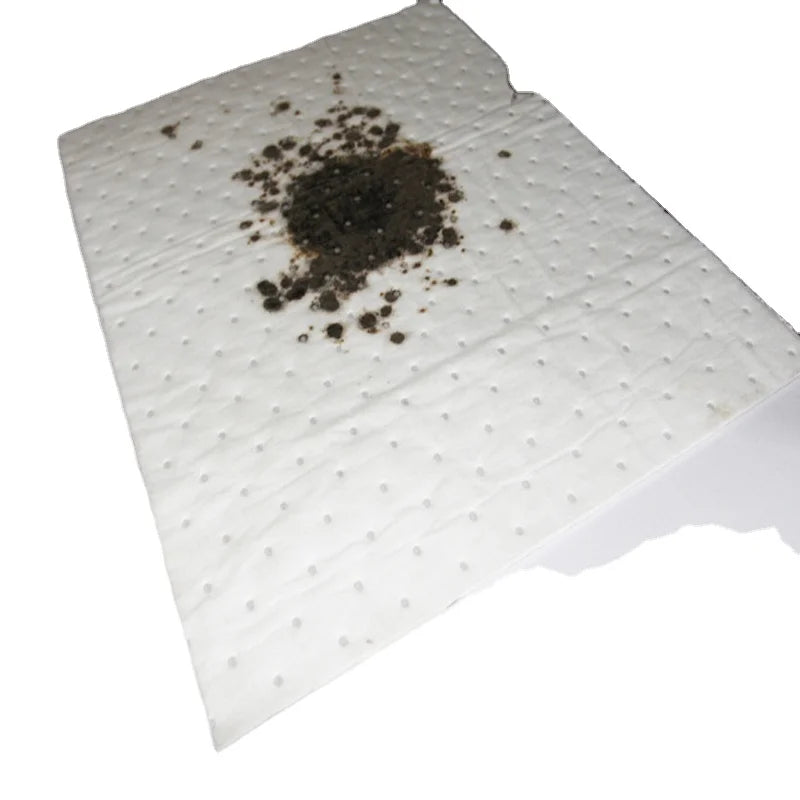 Oilspillpro OOA-M0400 Medium Marine Polypropylene Industrial Absorb Pad Emboss Dots Oil Absorbent Mats Environmental Jiangsu