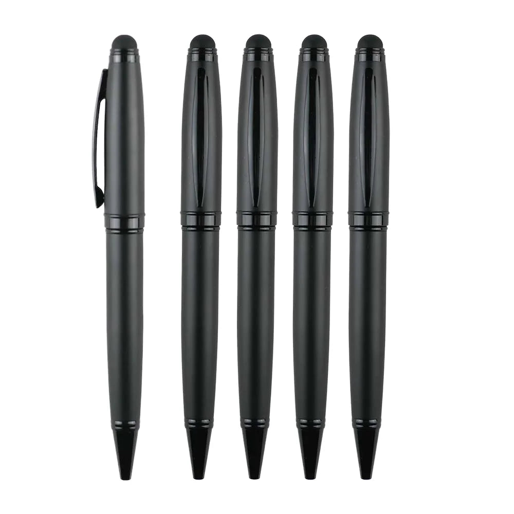 GemFully 2026 Trending Product Novelty Print Items Stylos PersonnalisÃ©s Black Touch-up Pen All Black Pen w logo