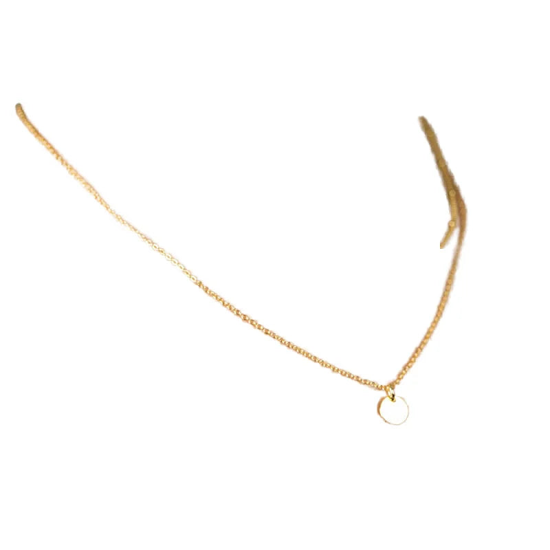 Customizable Women's 18K Gold Plated Stainless Steel Pendant Necklace Double Layered Fashion Jewelry for Trendy Occasions Gifts
