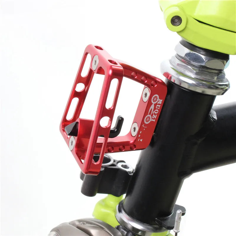 MUQZI Folding Bike Front Carrier Adapter Folding Bag Cargo Rack Bracket Aluminum Alloy Mount Base Bike Parts MegaBDM