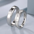 H&F Men's Trendy Wedding Ring 18K Gold with Natural Diamond Solid 14K & 9K White Gold Complete Set for Couples