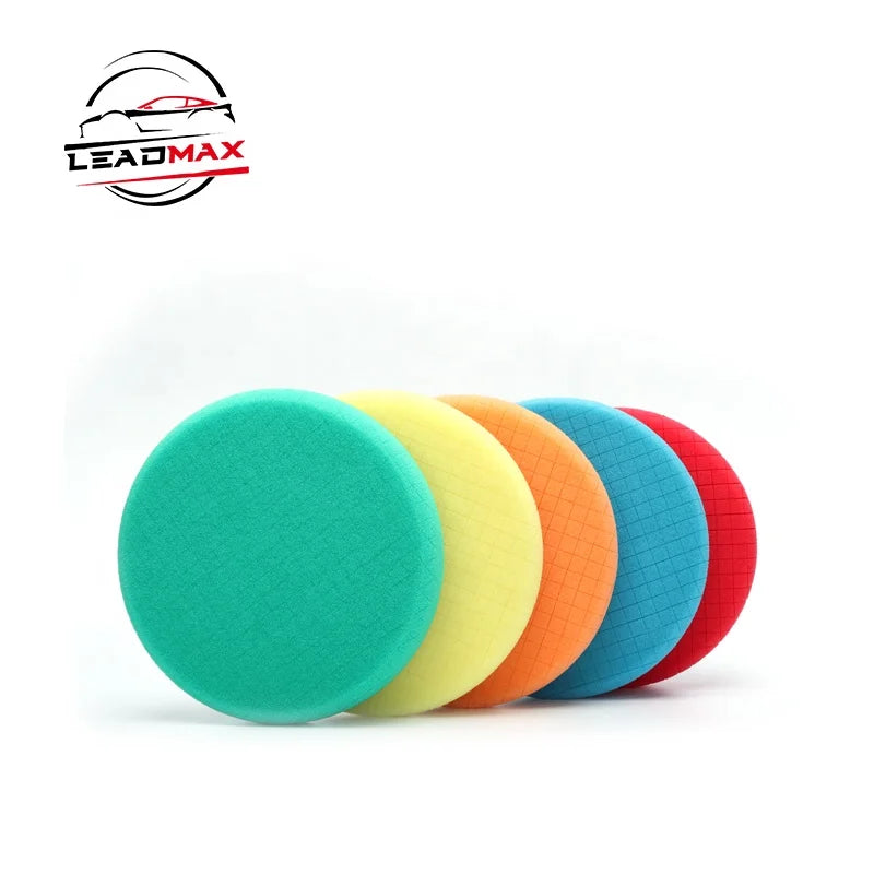 Imported 3/5/6/7 Inch Polyurethane Foam Grid Polishing Buffing Pad Customizable OEM Car Body Waxing Polishing Sealing Glaze