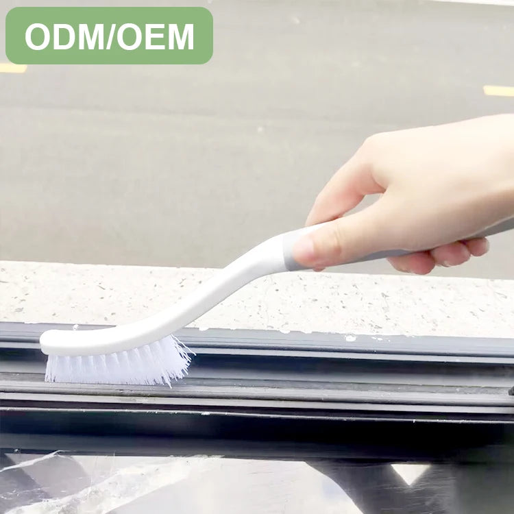 Eco-Friendly Hard Bristle Multifunctional Cleaning Brush Plastic Handle Roller for Kitchen Use for Gap Cleaning Windows Glass