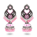 Exotic Bell Ball Tassel Jewelry Jumka Bollywood Kundan TraditionaL Jhumka Indian Gold Plated Enamel Dangling Earrings for Women