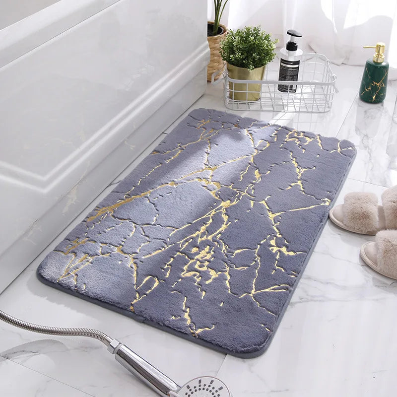 100% Polyester Anti-Slip Area Rug Household Anti Slip Faux Fur Rug Soft Rabbit Bronzing Carpet