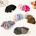 QIYUE 4 Piece Wide Seamless Hair Tie Elastic Band Set Paperboard Women Winter Fall Hair Accessory