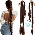 30Inch Synthetic Braided Ponytail Wigs for Women Fashionable Hair Ponytail Extensions Wrapped Around Ponytail