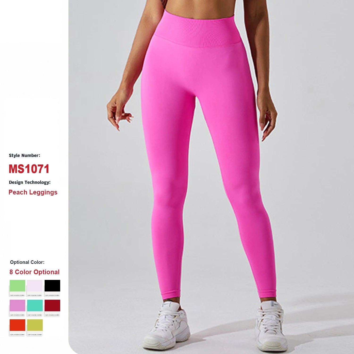 Wholesale Custom Logo Seamless Breathable Quick-Drying Sports Leggings Women Gym Running Fitness Peach Hip-Lifting Yoga Pants