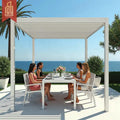 Aluminum Uv Block Waterproof Bioclimatic Open Air Dinning Courtyard Patio Canopy Pergola