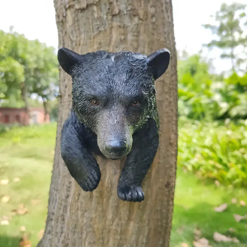 Little Black Bear Tree Pendant Outdoor Tree Ornament Black Bear Walking with His Head Down