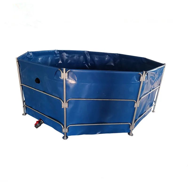 10000L Folding Fish Farming Tank Tarpaulin PVC/TPU Food Grade Material Anti-UV Anti-Leak Features for Tilapia/Catfish Fish Pond