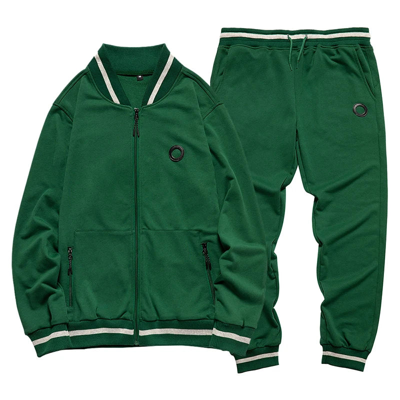 Drop Shipping Man Two Piece Jogger Suit With Custom Logo Casual and Sports Wear Track Suits Hipster Men's Leisure Suit