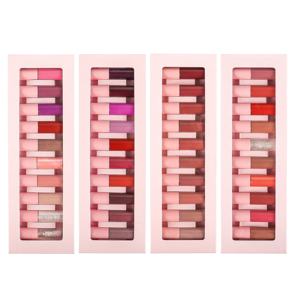 10pcs Mini Lipgloss Set Waterproof Lipgloss Private Label Glossy Matte Custom Logo Long Lasting Lipstick Set