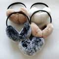 Wholesale Luxury Winter Warm Earmuff Superior Quality Fancy Real Rex Rabbit Fur Ear Muffle Cover New Year Christmas Mother's Day