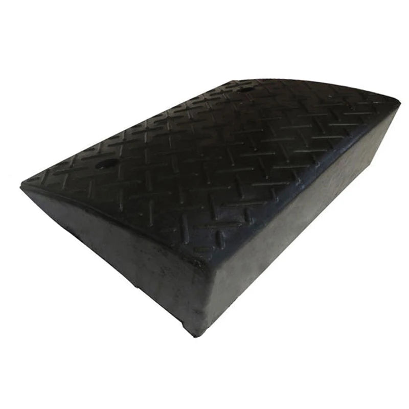 468x315x128mm Rubber Kerb Curb Ramp Wheelchair Accessible Speed Bump Threshold for Garage Driveway Roadway Safety Car Speed Bump