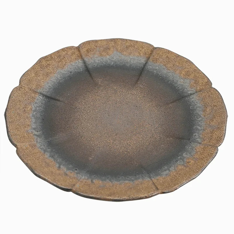 Japanese Style Handmade Ceramic Coasters Kung Fu Cup Saucer Retro Heat Insulation Non-Slip Mat for Tea Ceremony Mats Pads