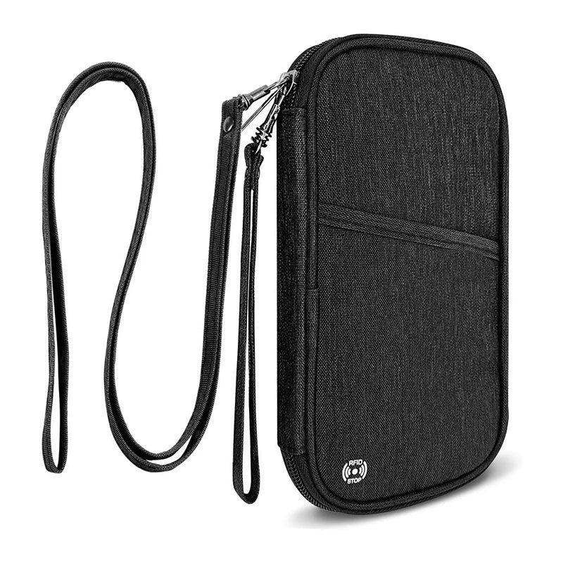 RFID Family Passport Wallet Holder Waterproof Travel Document Organizer Credit Card Clutch Bag for Men Women