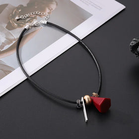 TongLing European Vintage Short Necklace Female Resin Metal Charm Necklace for Party Accessories