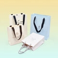 Recyclable Packaging Box with Ribbon Handle Big Bags pink Manufacturer Custom logo Luxury Transparent Silver Art Paper