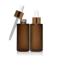 Popular 30ml 60ml 100ml Amber Brown Serum Essential Oil Glass Cosmetic Jar with Roller Pump Bottles and Boxed Set