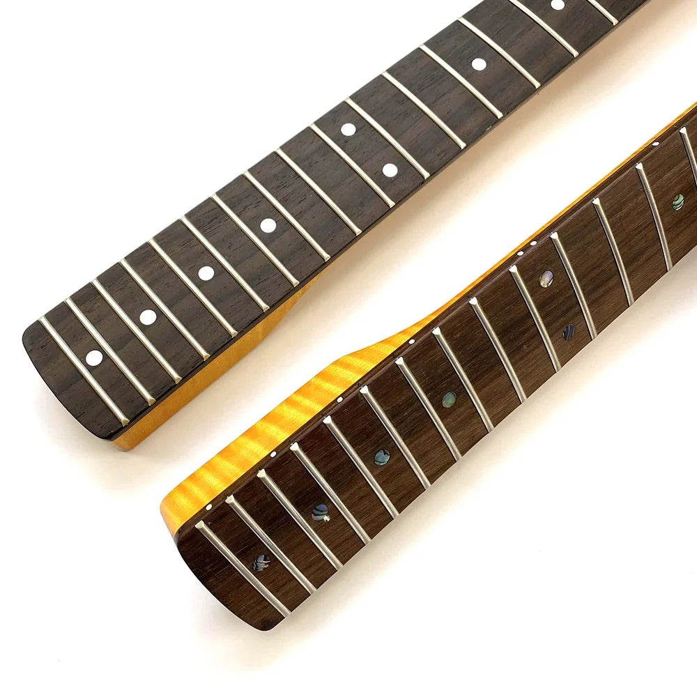 25.5 Inch ST Guitar Neck 21 Fret Vintage Tiger Flame Maple Electric Guitar Neck With Rosewood Fingerboard