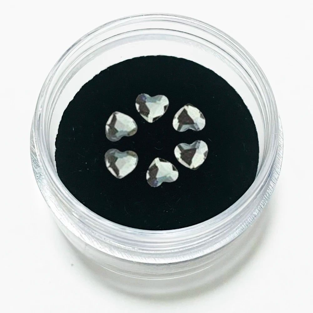 Yantuo Hot Selling 3mm Heart Tooth Gems Flat-back Non Hotfix Rhinestones for Tooth DIY