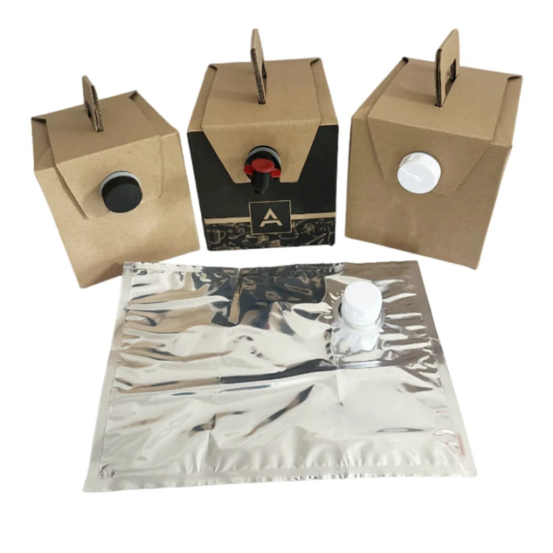 96 oz Coffee Take Out Container Food Grade Custom Print Liquid Juice Dispenser to Go Beverage Bag Paper Coffee Box
