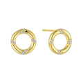 Wholesale Jewellery for Women 925 Sterling Silver Gold Jewelry Fashion CZ Zircon Circle Hoop Earrings