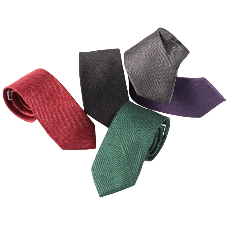 Custom Polyester Ties Fashion Solid Texture Microfiber Woven Jacquard Handsome Necktie for Men