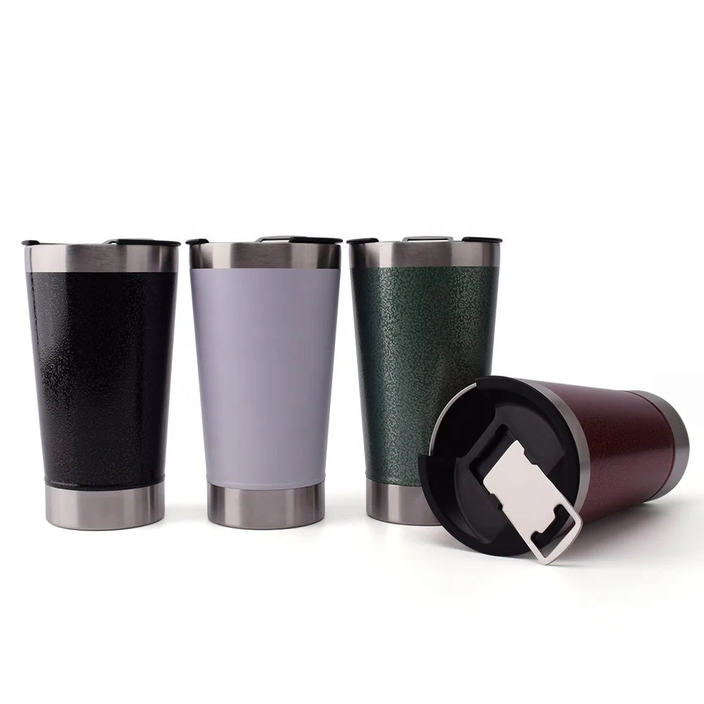 2022 New Outdoor Stainless Steel Tumblers 20 oz Vacuum Insulated Beer Tumbler with Bottle Opener