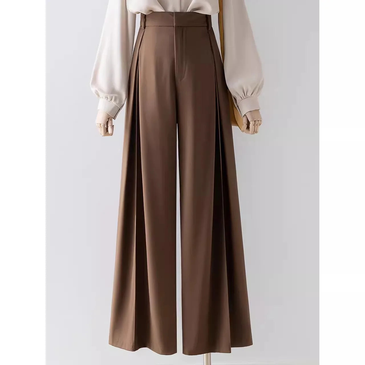 S-XL Casual Pants High Waisted Wide Leg Pants With a Drooping Feel and Floor Mop Pants