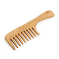 Wholesale Private Label Home Custom Logo Bamboo Large Wide Tooth Afro Hair Comb Natural Bamboo Color OEM/ODM Available Easy Use