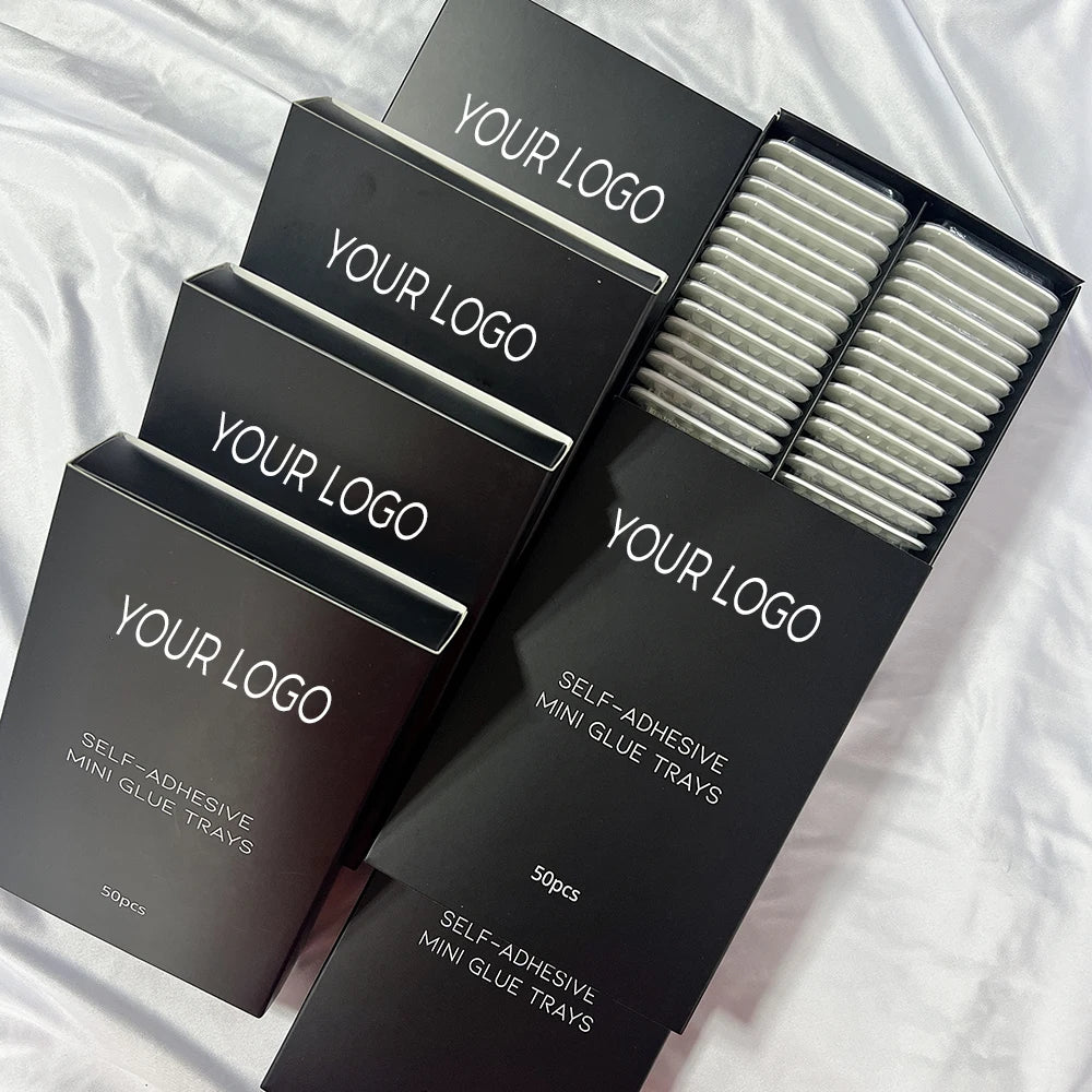 New Arrival Custom Plastic Eyelash Extension Glue Tray Disposable Self-Adhesive Lash Tools Ring Boxed False Lash Eyelash Glue