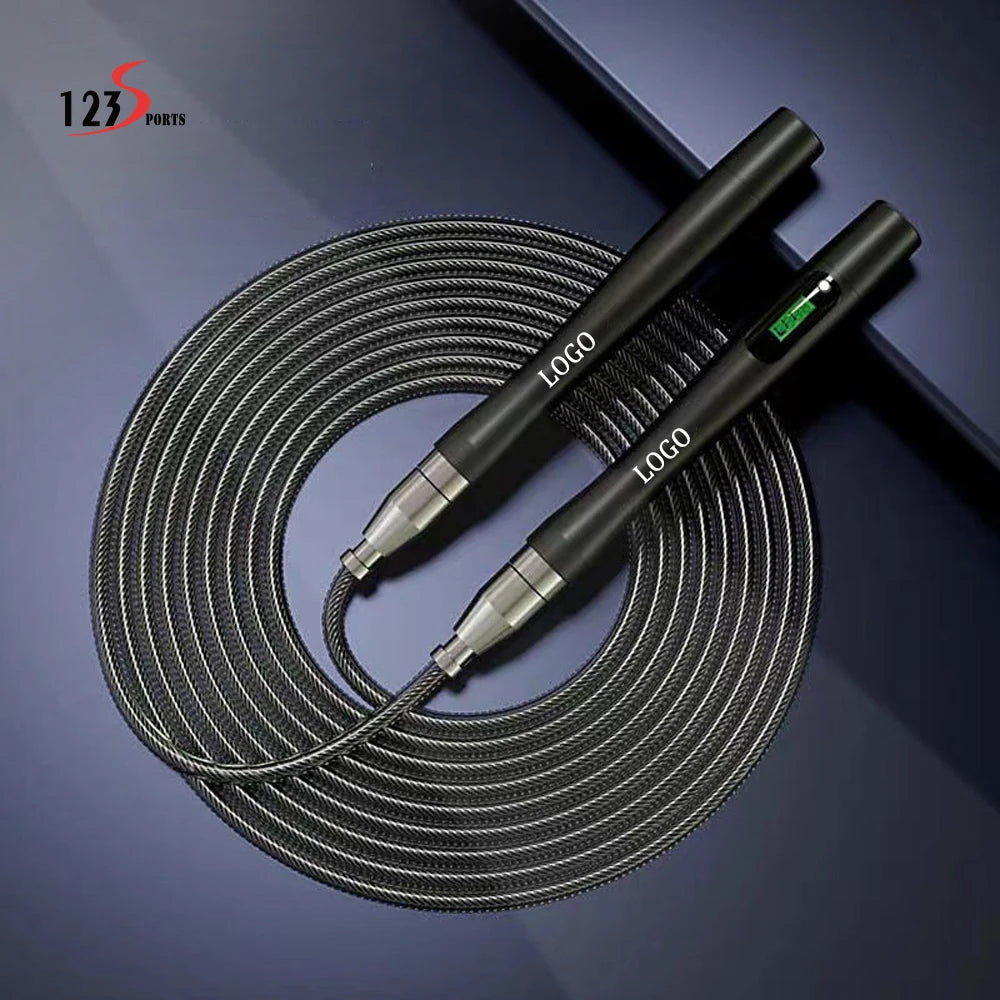 Best Quality T61 Home Weight Loss Training Adjustable Count Jump Rope Aluminum Handle Speed Skipping Rope for Men & Women