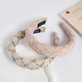 Wholesale 2023 New Custom High Quality Fashion Hair Accessories Braided Butterfly Design Fabric Goddess Headband for Daily Life