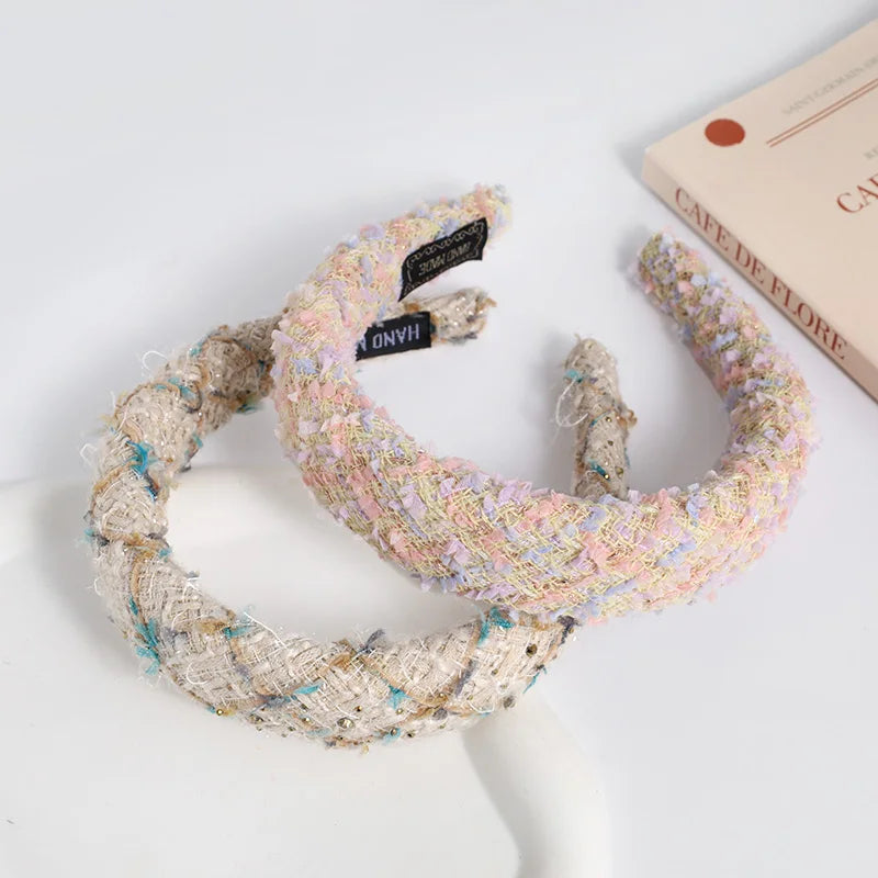 Wholesale 2023 New Custom High Quality Fashion Hair Accessories Braided Butterfly Design Fabric Goddess Headband for Daily Life