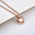 New Style 3D Heart Pendant Necklace Stainless Steel Custom Logo Name Letter Ash Necklace Wholesales Memorial Necklace