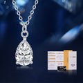 Water Drop 1 Ct Moissanite Diamond Pendant Wedding 925 Sterling Silver Jewelry Necklace Women Gift