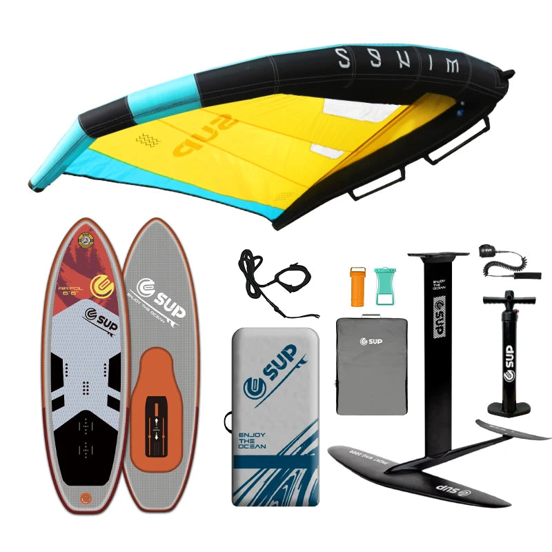 E SUP Chinese Factory Hydrofoil Strong Double Layer Inflatable Surf Board Foil Blue Expert/Intermediate Ocean Use High Strength