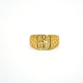 Non Tarnish Jewelry Waterproof Signet Ring Men Gold Plated Stainless Steel Ankh Cross Finger Rings