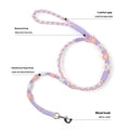 Korean Hand-Woven Polyester Pet Leash Cute Dog Walking Rope Contrasting Colors Ribbon Heavy Industry Homemade Dog Litter Bin