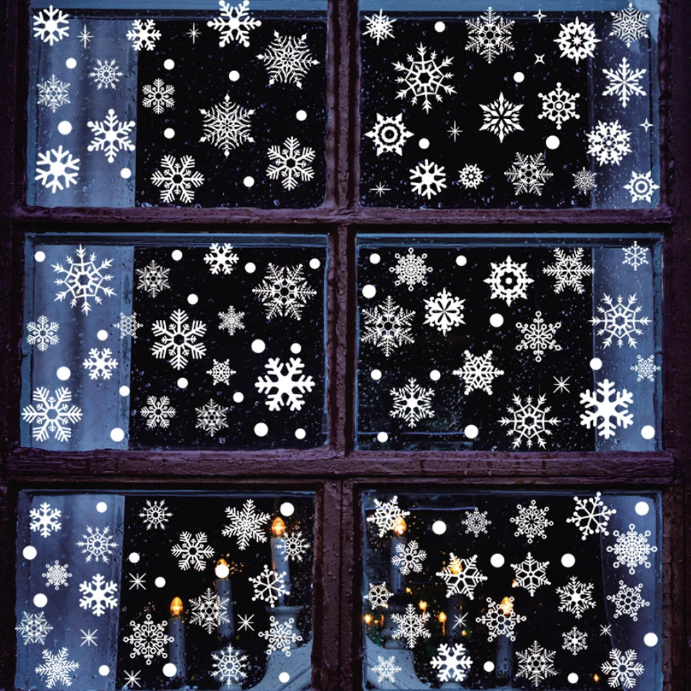 Movable PVC Vinyl Merry Christmas Window Glass Sticker UV Printed for Decorations