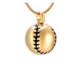 Stainless Steel Memorial Football Jewelry Ashes Keepsake Gold Color Pendant Holder Ball Cremation Urn Necklace Container Jar
