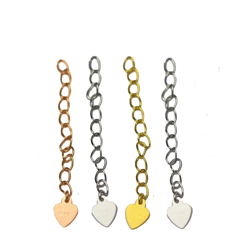 Beadsnice 925 Sterling Silver Necklace Bracelet Chain Extender with the heart charm pendent ID 27515