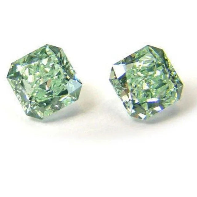 VOAINO IgI Certificate Radiant Cut Synthetic HPHT CVD Green Fancy Color Lab Created Diamonds