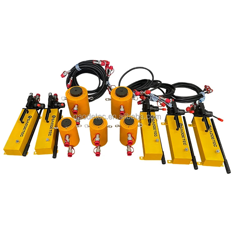 200 300 400 500 600 700 800 900 1000 1200 1500 2000 Ton Gato Hidrulico Electric Double Acting Lift Hydraulic Jack Cylinder
