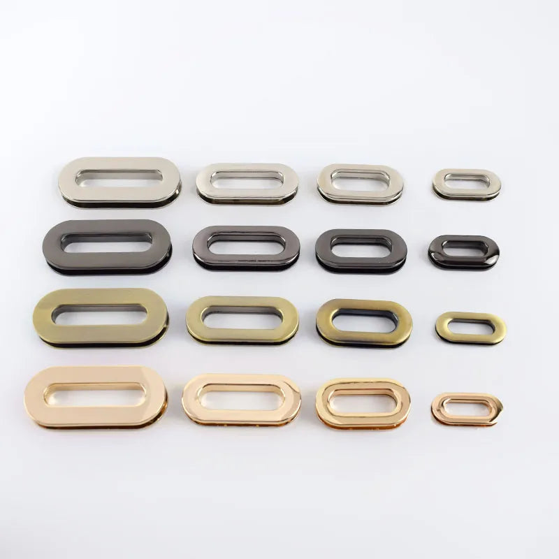 Meetee BF328 18-38mm Oval Ring Buckles Luggage Hardware Accessories for Bag Strap Screw Clasp Handbag Alloy Eyelets Buckle
