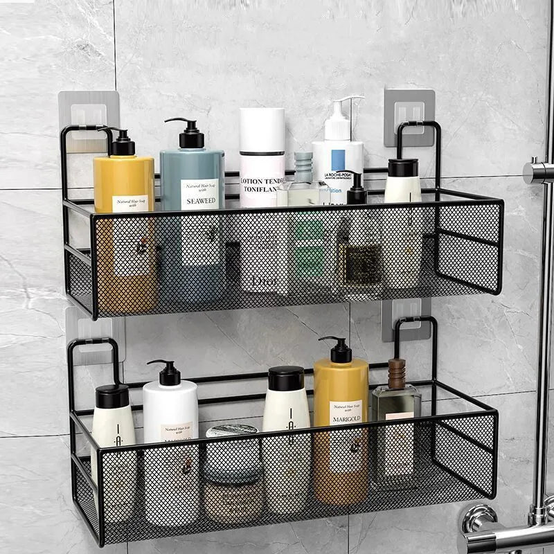 Hot Selling Self Adhesive Wall Shelf for Bathroom Kitchen Living Room  Bathroom Shelves No Drilling