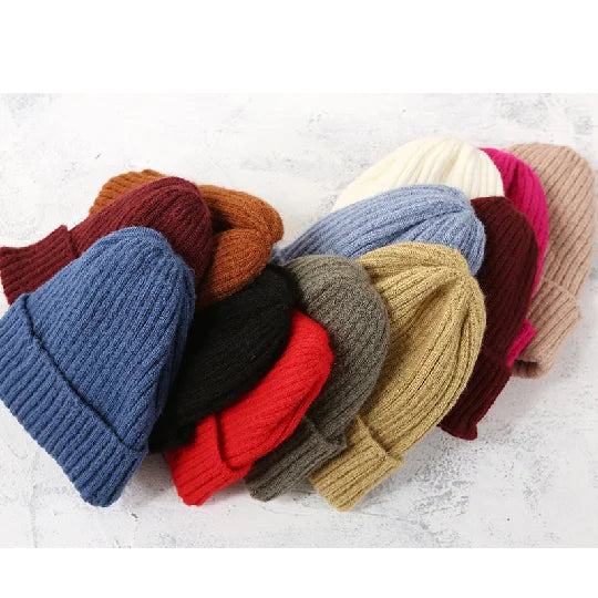 Yukaihe Custom Embroidery Fisherman Wholesale Knitted Wool Winter Beanies Hats With logo for Men Women